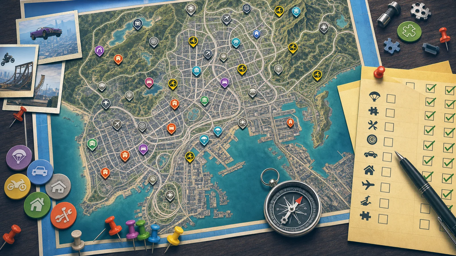 GTA V 100% Planner: Story, Heists, Stocks, Collectibles, and Postgame Cleanup